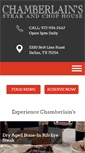 Mobile Screenshot of chamberlainssteakhouse.com